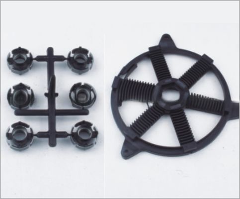 55T Rotary Vertical Injection Moulding Machine Plastik yang diproses