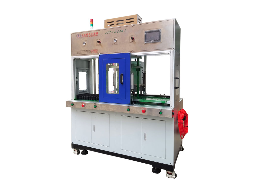 Hotmelt Mesin Injeksi Tekanan Rendah 3.7KW Dengan Double Slide Table JTT-100-DM